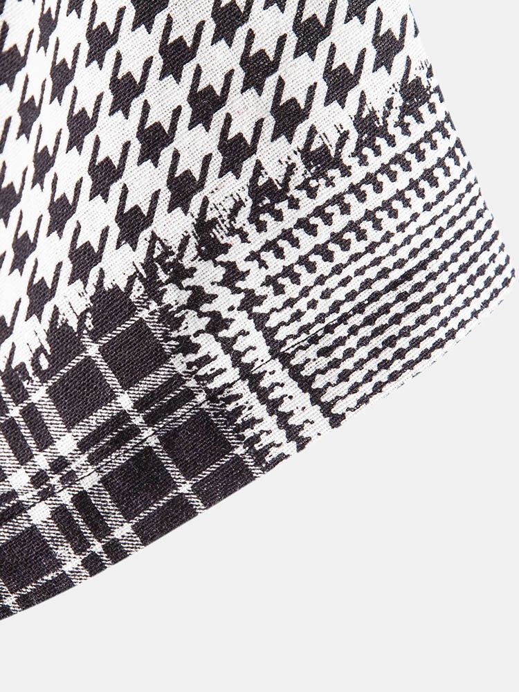 Miesten Lomaruudulliset Houndstooth-väripaidat