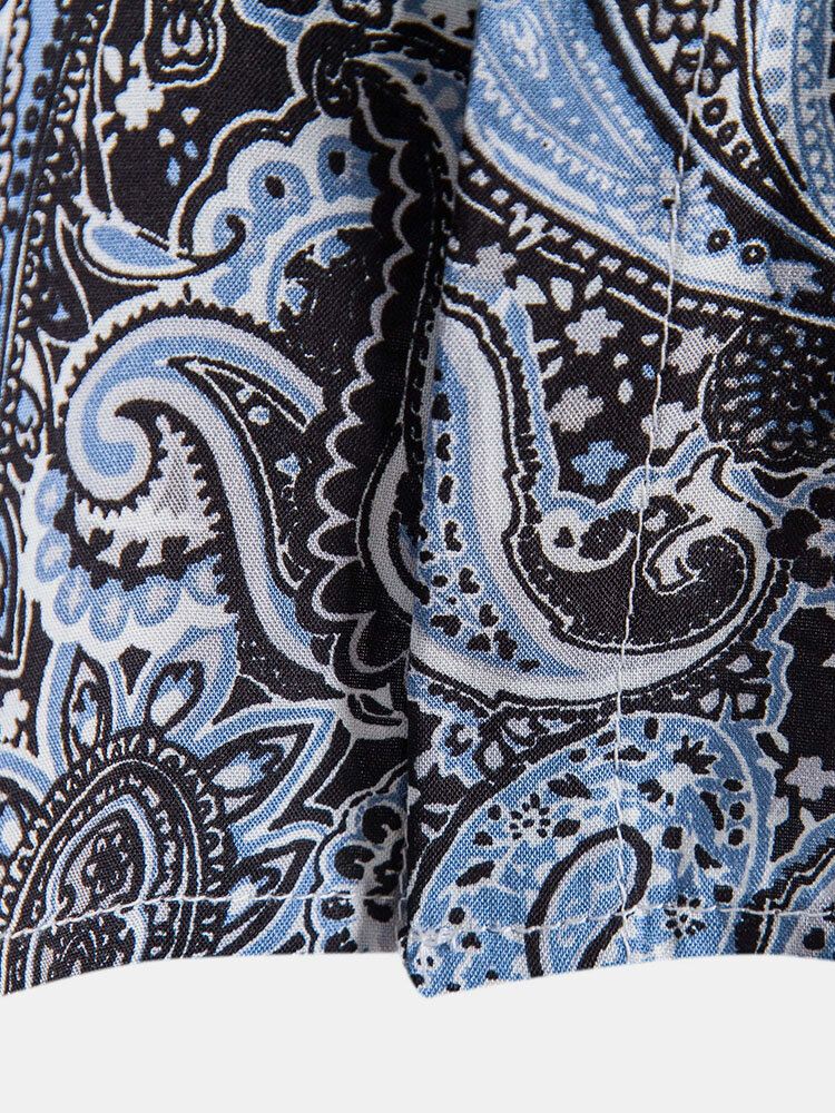 Miesten Paisley Print Etniset Lyhythihaiset Paidat