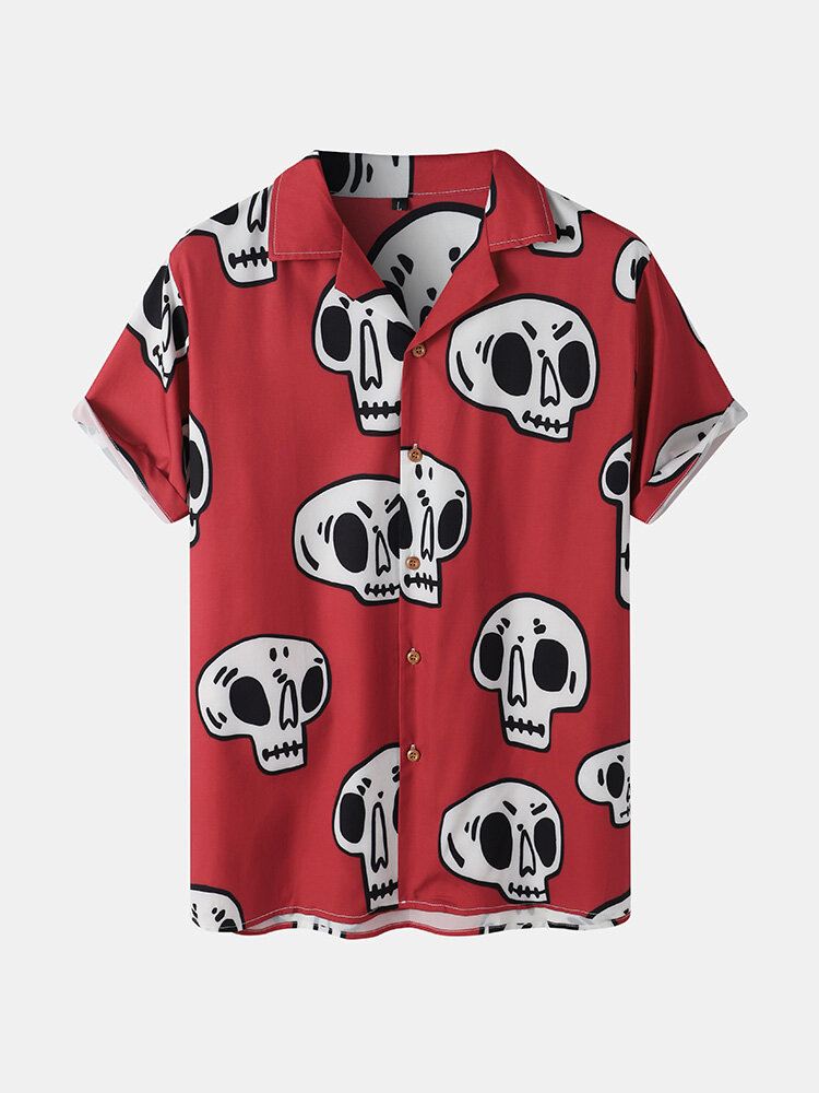 Miesten Skeleton Print Paidat Shortsit Kaksiosaiset Asut