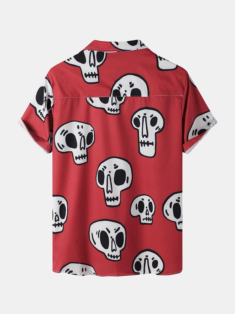 Miesten Skeleton Print Paidat Shortsit Kaksiosaiset Asut