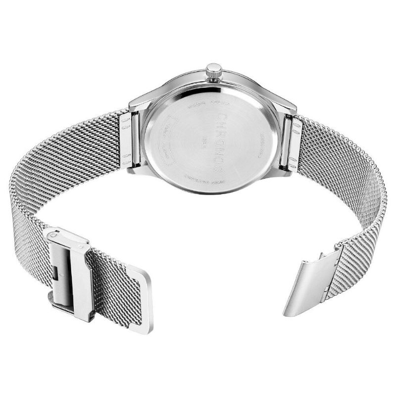 Casual Style Vedenpitävä Miesten Rannekello 40mm Hardlex Kellotaulu Ultra Thin Quartz Watch