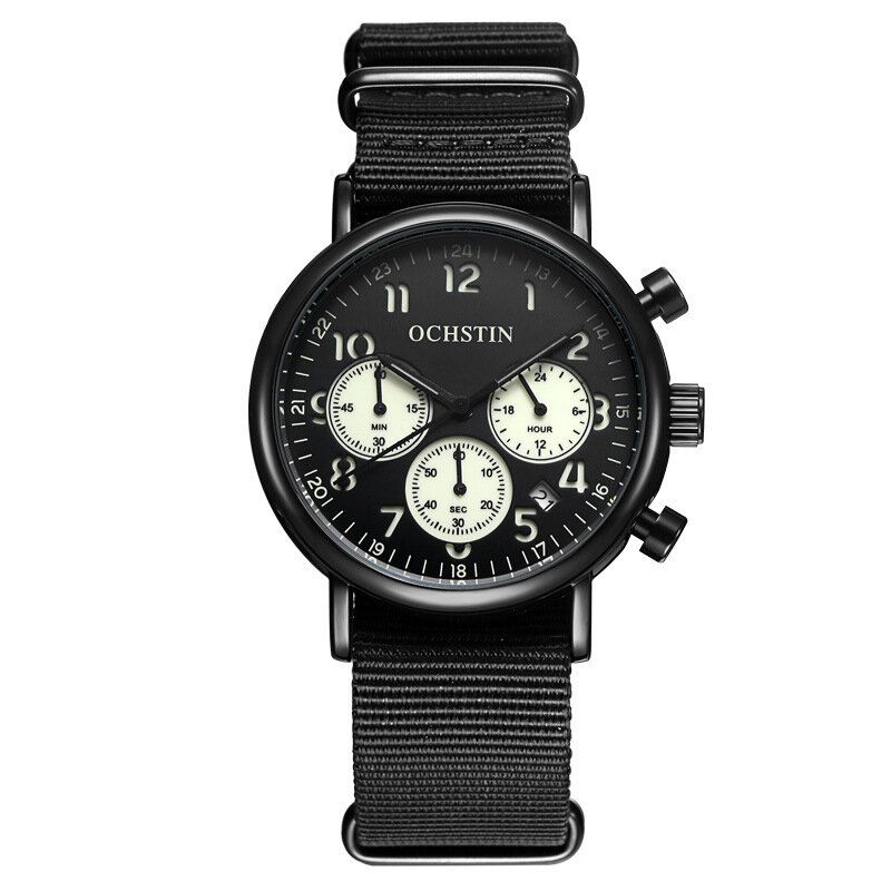 Chronograph Casual Style Miesten Rannekello Aito Nahka Rannekello Kvartsikello