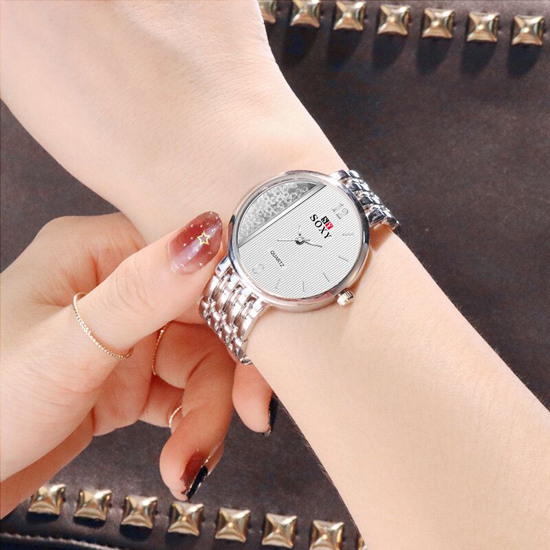 Kristalli Casual Style Naisten Rannekello Ainutlaatuinen Design Quartz Watch