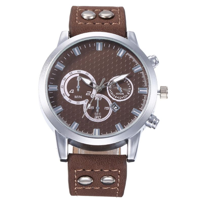 Muoti Elegent Alloy Sports Business Casual Vyö Miesten Kello Kvartsikello