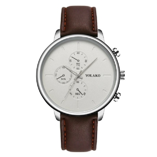 Rento Nahkaranneke Fahsion Miesten Business Watch Quartz Watch