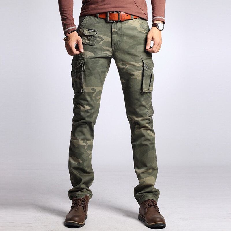 Miesten Muoti Cargo Pants Multi Pockets Outdoor Housut