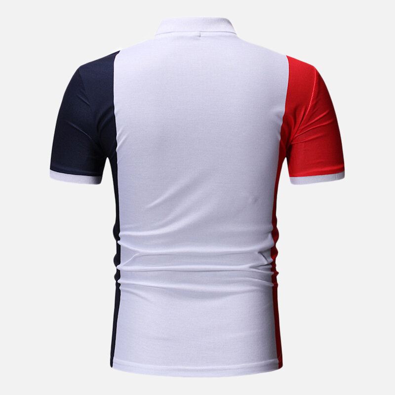 Miesten Colour Block Muscle Fit-golfpaita