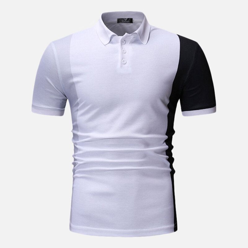 Miesten Colour Block Muscle Fit-golfpaita