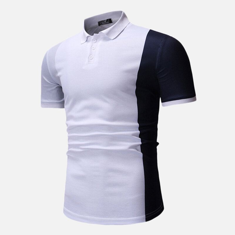 Miesten Colour Block Muscle Fit-golfpaita