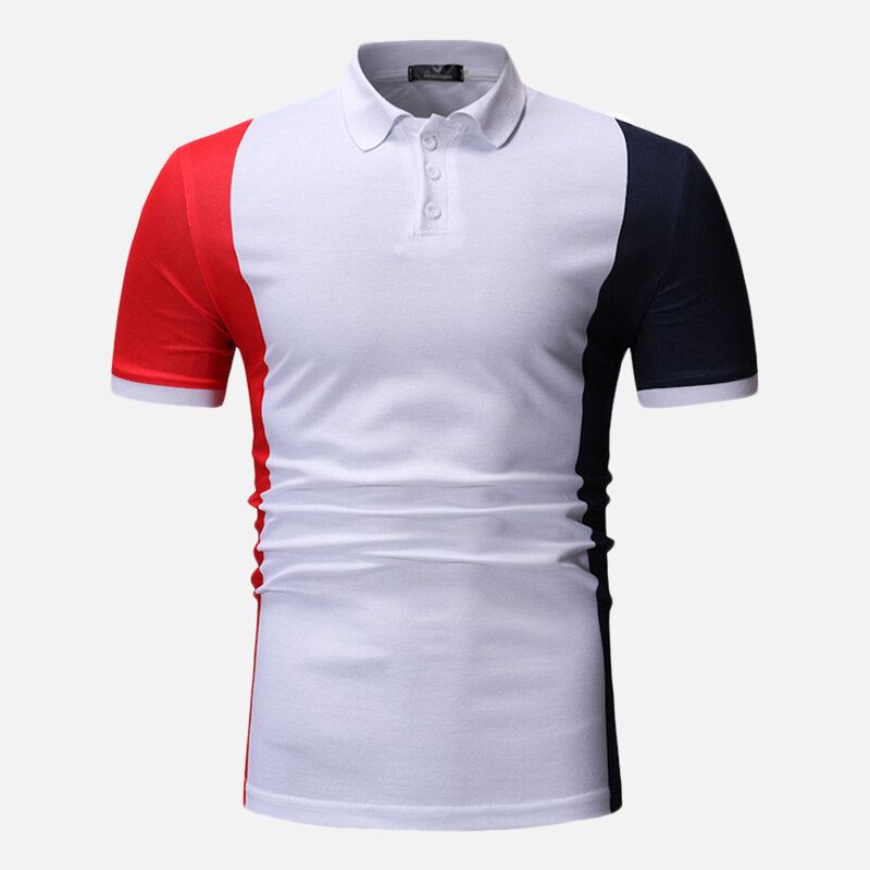 Miesten Colour Block Muscle Fit-golfpaita