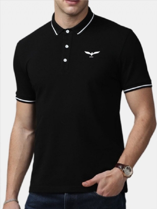Miesten Uudet Business-puuvillaiset Lyhythihaiset Brodeeratut Golf-t-paidat