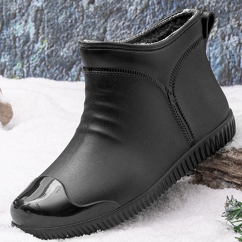 Miesten Pehmo Vuori Vedenpitävä Liukumaton Slip-on Sadesaappaat Työkalusaappaat