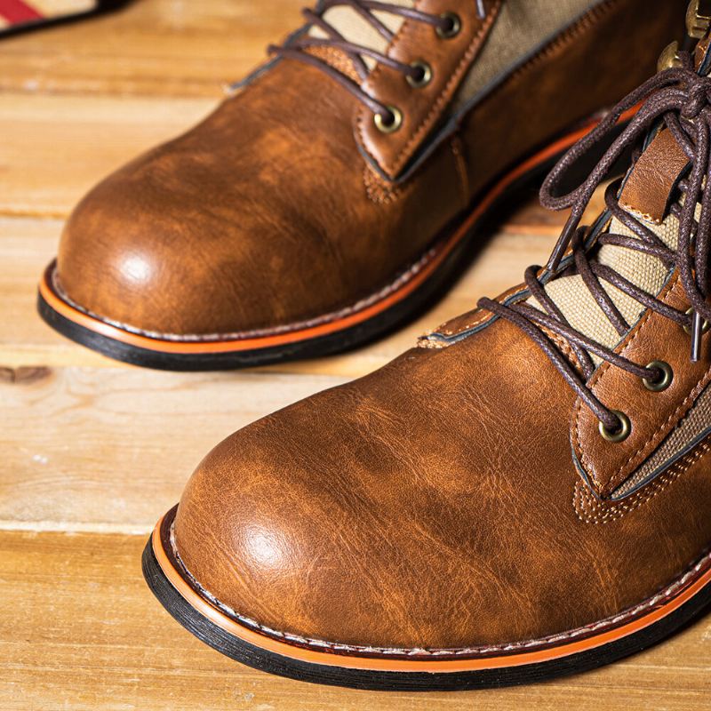 Miesten Retro Retro Liukumattomat Lyhyet Business Boots-saappaat