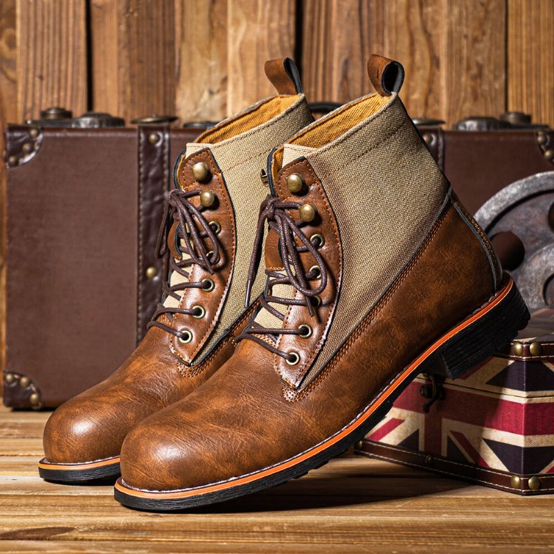 Miesten Retro Retro Liukumattomat Lyhyet Business Boots-saappaat