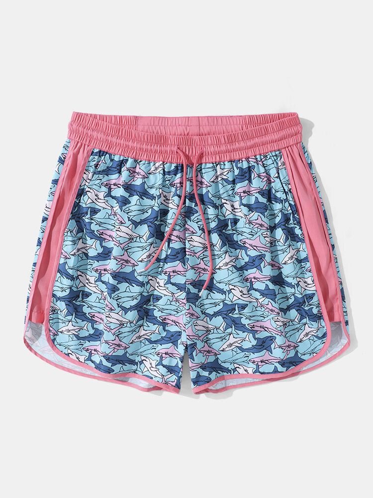 Miesten Allover Shark Graphic Hit Moisture-shortsit