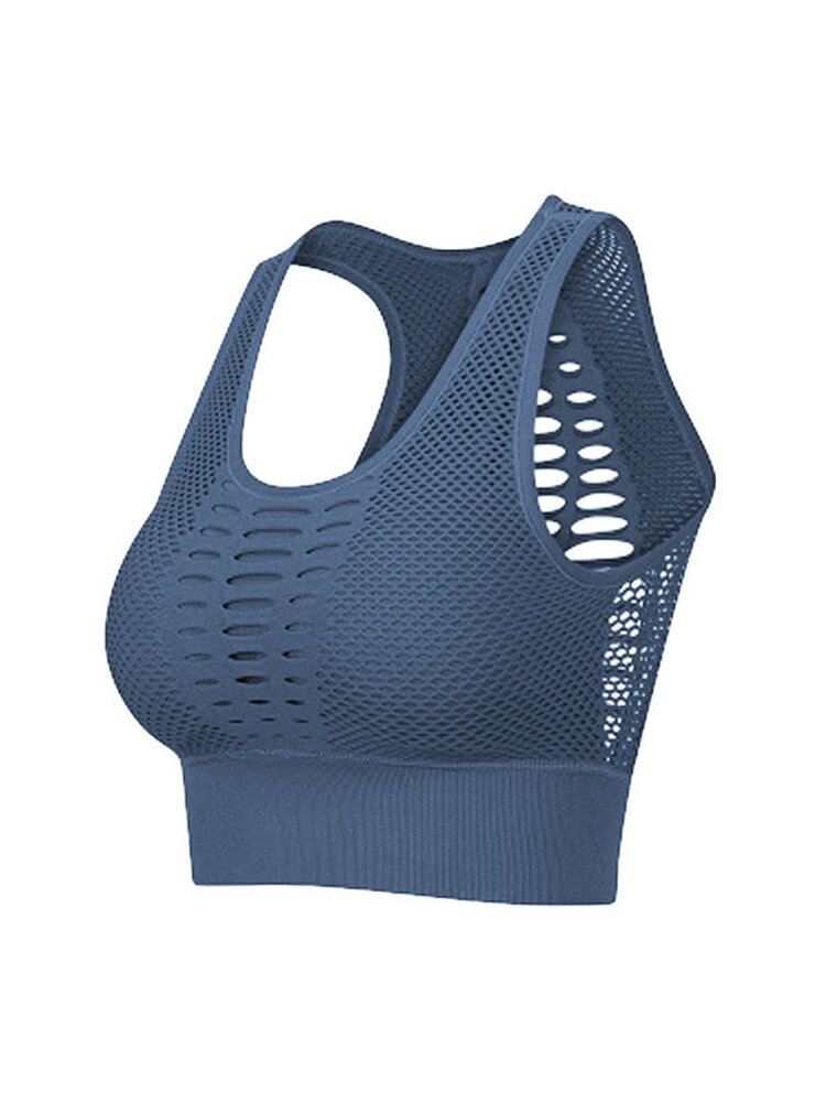 Naisten Causal Hollow Yksiväriset Sport Tank Bra