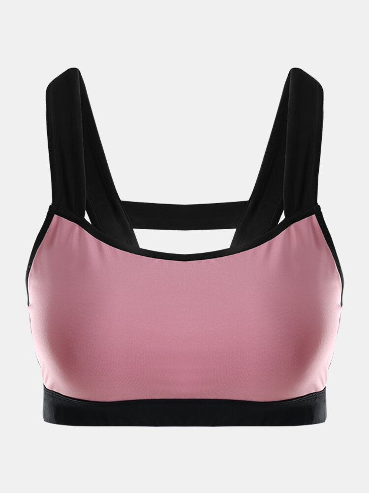 Plus Size Naisten Urheilu Kontrasti Väri Quick Dry Workout Fitness Bra