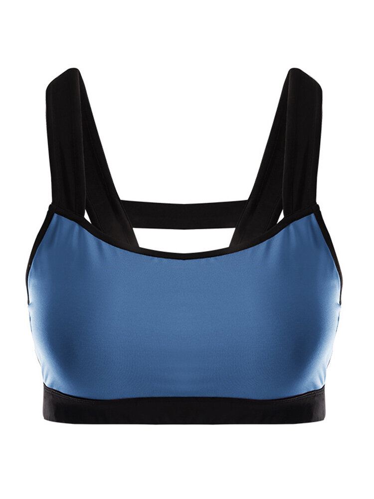 Plus Size Naisten Urheilu Kontrasti Väri Quick Dry Workout Fitness Bra