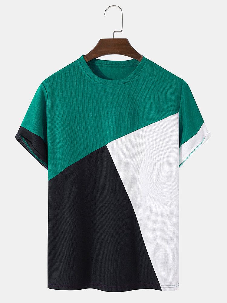 Miesten Suonet Color Block Casual T-paidat