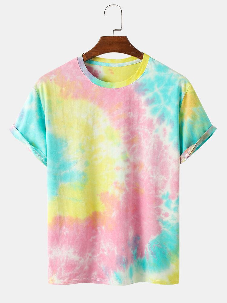 Miesten Vapaa-ajan Perhospainatus Street Tie Dye Lyhythihaiset T-paidat