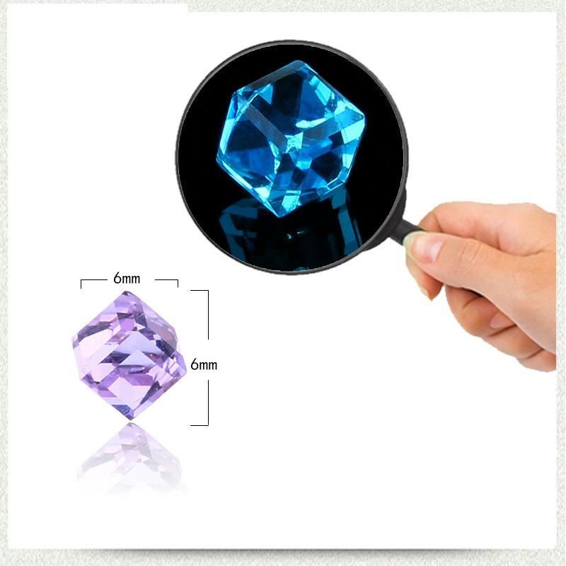 Luova Unisex Cubic Crystal Magneettinen Clip Korvakoru Muotimagneetti Ei Lävistystä Värikkäät Korvakorut