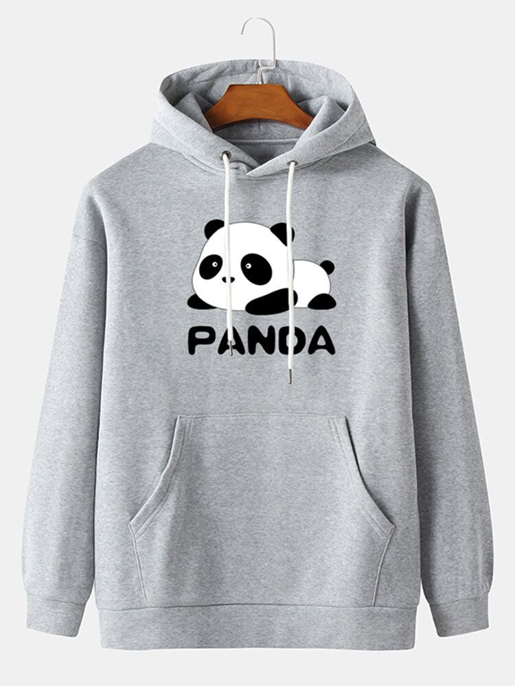 Miesten Sarjakuva Panda Print Drop Olkahupparit Taskulla