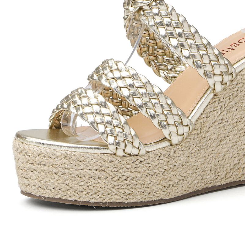 Naisten Punoshihna Espadrille Slingback Platform Sandaalit