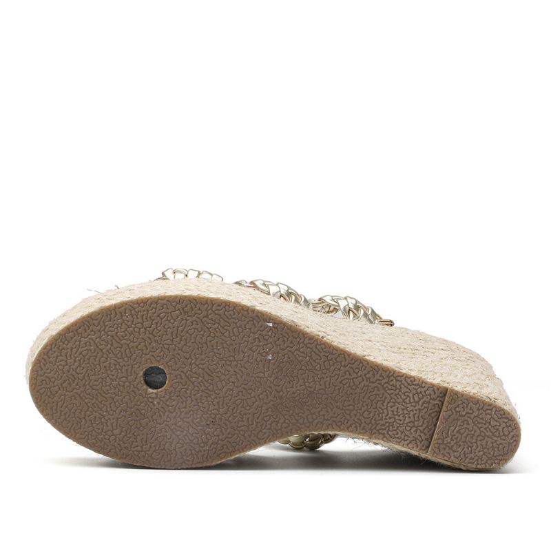 Naisten Punoshihna Espadrille Slingback Platform Sandaalit