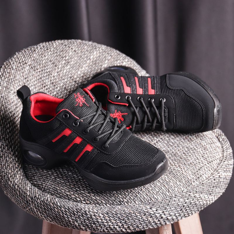 Naisten Mesh Splicing Mokkanahka Lace Up Sport Pehmustetut Tennarit