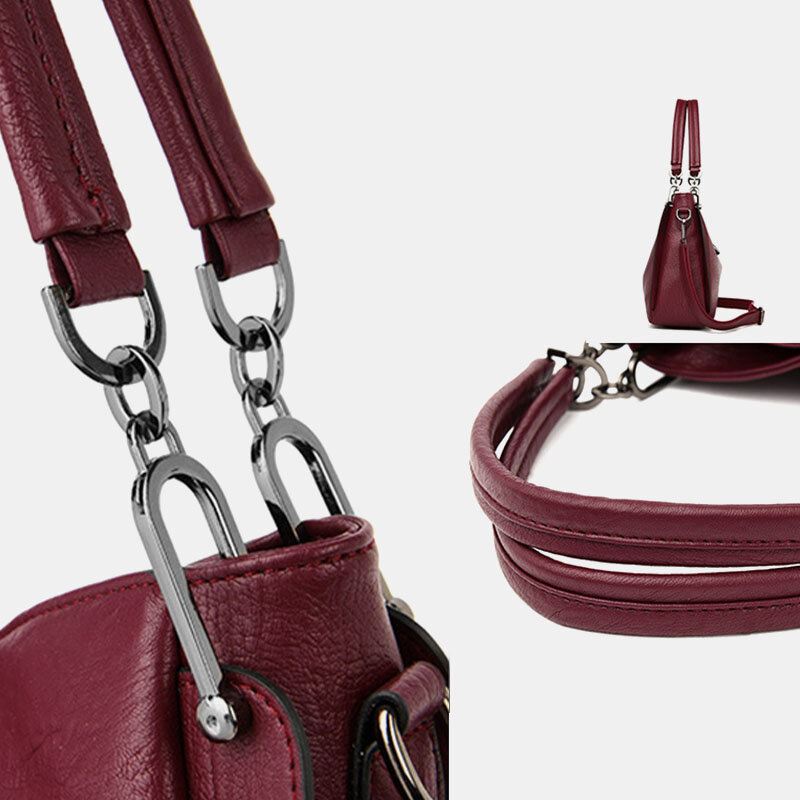 Naisten Suurikokoinen Kiinteä Tupsulaukku Crossbody Bag Käsilaukku