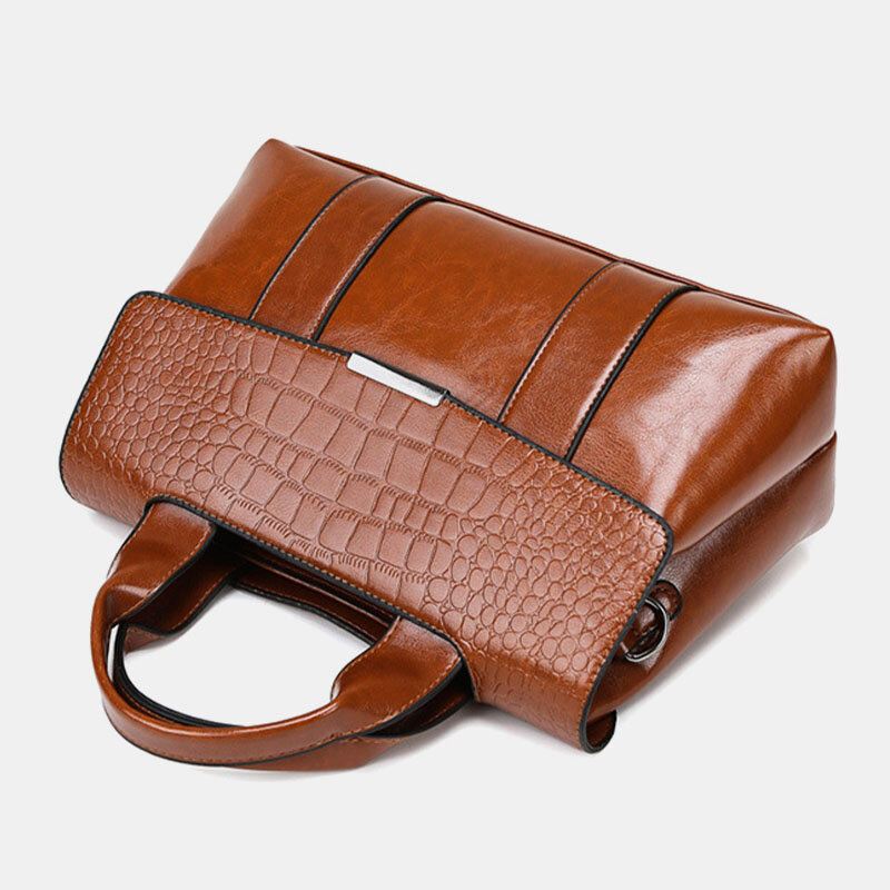 Naisten Tekonahka Retro Vintage Fashion Multi-carry Käsilaukku Kangas Crossbody Laukku