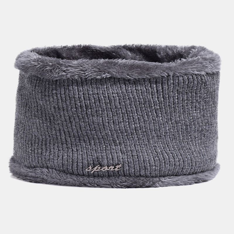 2 Kpl Miesten Talvi Plus Velvet Lämmin Cashmere Bonnet Neulotut Lippalakit Huivi Naamio Outdoor Wild Joustava Säädettävä Tuulenpitävä Pipo Skull Hat