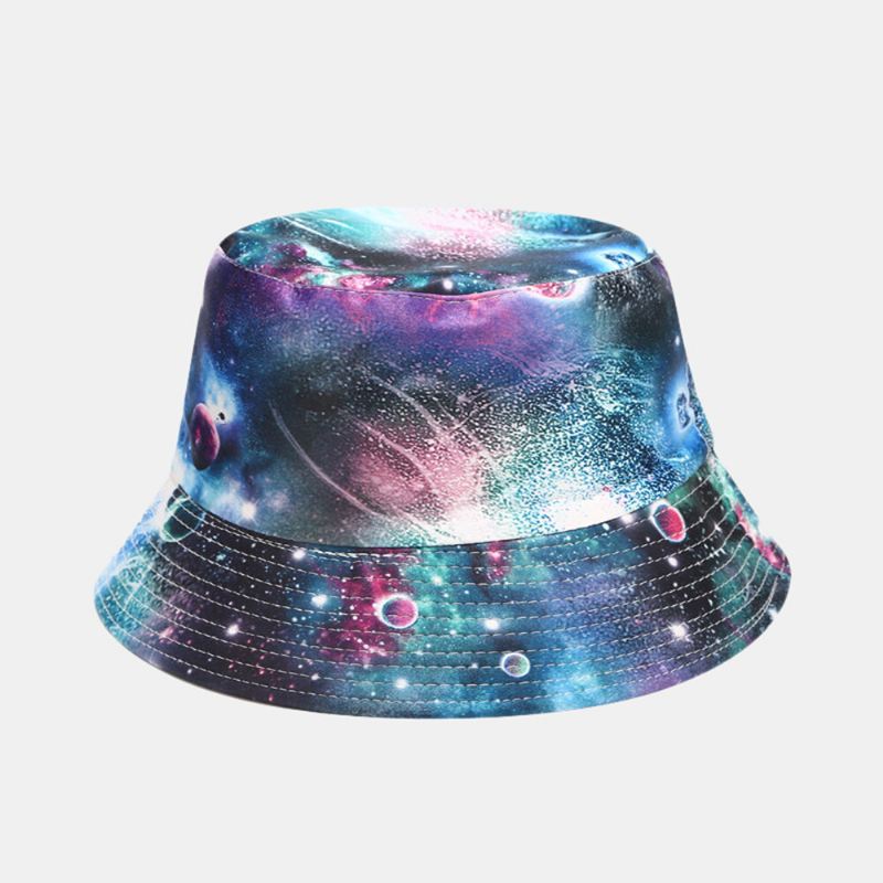 Graffiti Galaxy Fisherman Hat Naisten Puuvilla-allashattu Bucket Hat