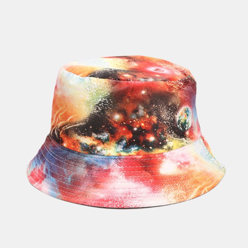 Graffiti Galaxy Fisherman Hat Naisten Puuvilla-allashattu Bucket Hat