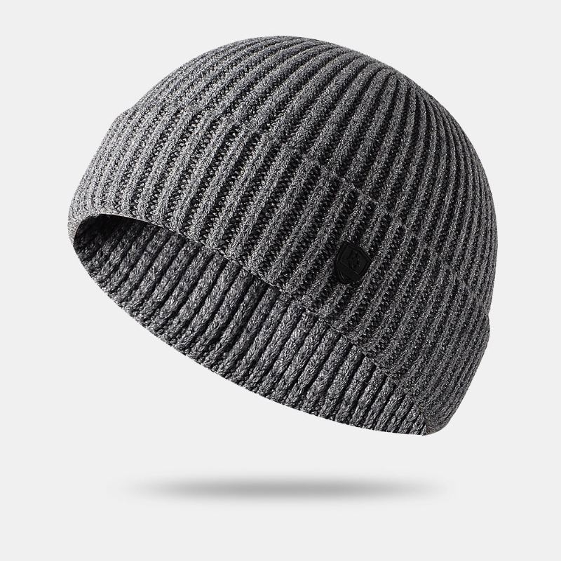 Miehet Pipo Hatut Neulottu Kirjeetiketti Kaikki Ottelut Thicken Warmth Landlord Cap Skull Cap