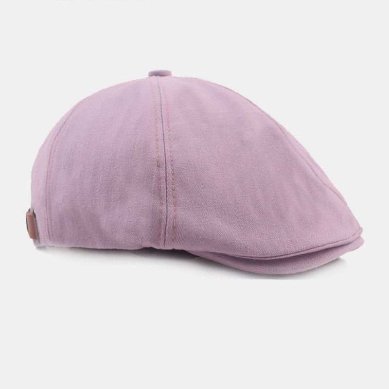 Miesten Cotton Baret Cap Yksivärinen Retro Säädettävä Sanomalehtihattu Maalari Hattu Kahdeksankulmainen Hattu