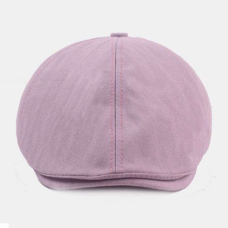 Miesten Cotton Baret Cap Yksivärinen Retro Säädettävä Sanomalehtihattu Maalari Hattu Kahdeksankulmainen Hattu