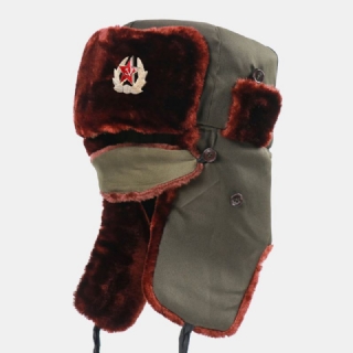 Miesten Neuvostoliiton Merkki Thicken Plus Velvet Trapper Hattu Talvipyöräily Lämmin Kuulosuojaus Tuulenpitävä Venäläinen Hattu Ushanka Hat