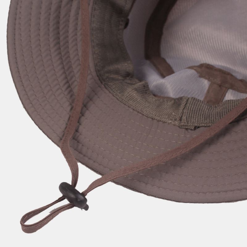 Miesten Puuvilla Kirjonta Kirjain Auringon Hengittävä Suoja Auringonvarjo Hattu Bucket Hat