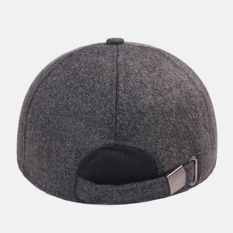 Miesten Puuvilla Pachwork Sisäänrakennettu Kuulosuojaus Paksu Lämmin Baseball Lippalakki Värisopiva Letter Metal Label Newsboy Caps