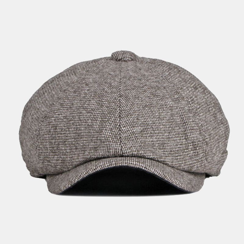 Miesten Sanomalehtipoikahatut British Casual Outdoor Aurinkovarjo 8 Panel Ivy Cap Kahdeksankulmainen Hattu