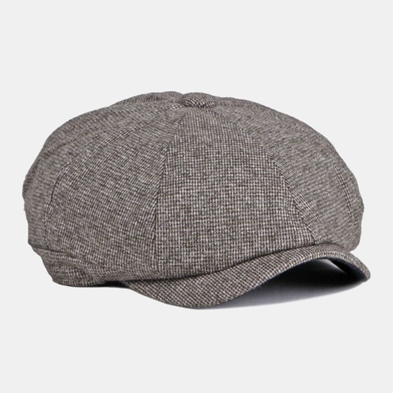 Miesten Sanomalehtipoikahatut British Casual Outdoor Aurinkovarjo 8 Panel Ivy Cap Kahdeksankulmainen Hattu