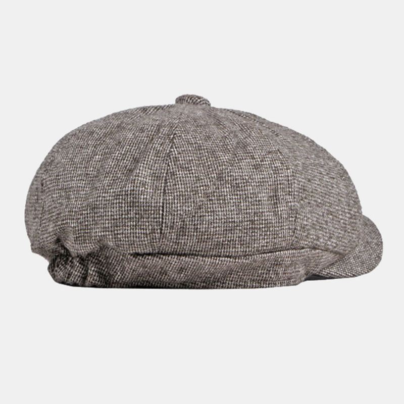 Miesten Sanomalehtipoikahatut British Casual Outdoor Aurinkovarjo 8 Panel Ivy Cap Kahdeksankulmainen Hattu