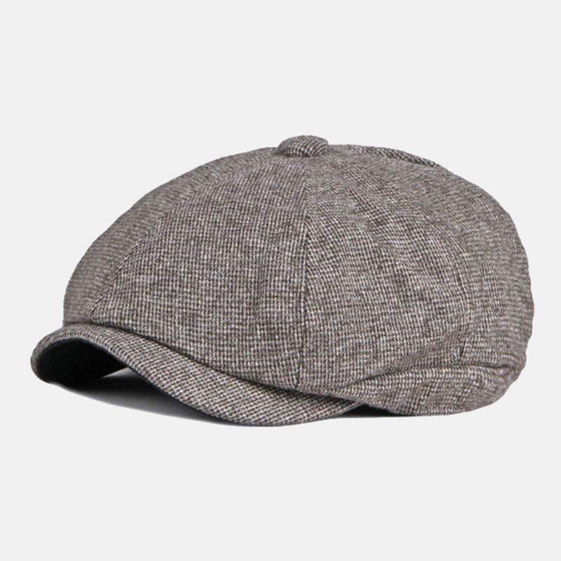 Miesten Sanomalehtipoikahatut British Casual Outdoor Aurinkovarjo 8 Panel Ivy Cap Kahdeksankulmainen Hattu