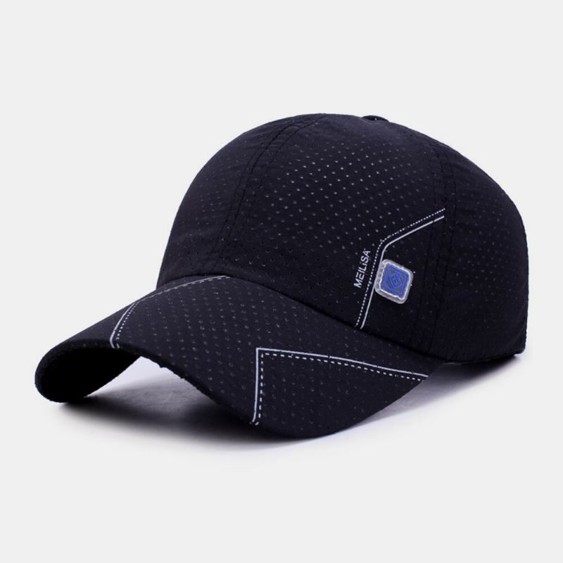 Miesten Twill Letter Pattern Nopeasti Kuivuva Kesä Ulkoilu Aurinkovarjo Verkko Hengittävä Baseball Hattu Trucker Hat