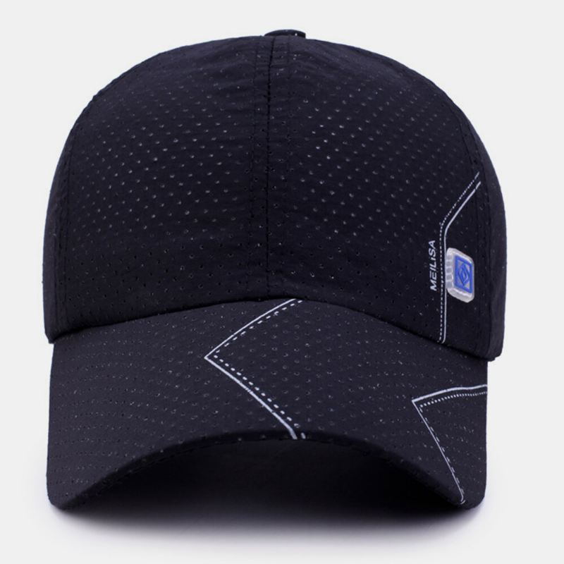 Miesten Twill Letter Pattern Nopeasti Kuivuva Kesä Ulkoilu Aurinkovarjo Verkko Hengittävä Baseball Hattu Trucker Hat