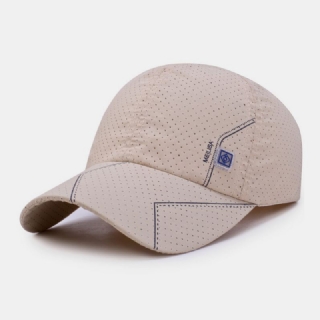 Miesten Twill Letter Pattern Nopeasti Kuivuva Kesä Ulkoilu Aurinkovarjo Verkko Hengittävä Baseball Hattu Trucker Hat