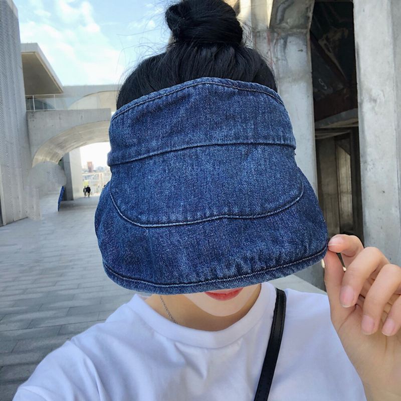 Pesty Denim Top Hat Aurinkosuoja Hengittävä Säädettävä