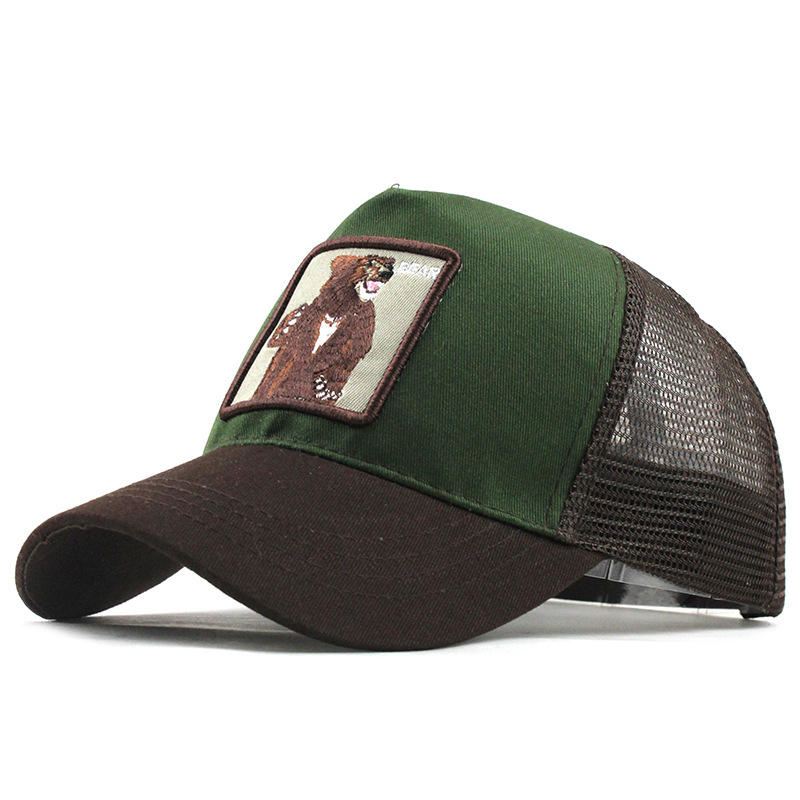 Sarjakuvatulostettu Lippalakki Animal Embroidery Baseball Cap