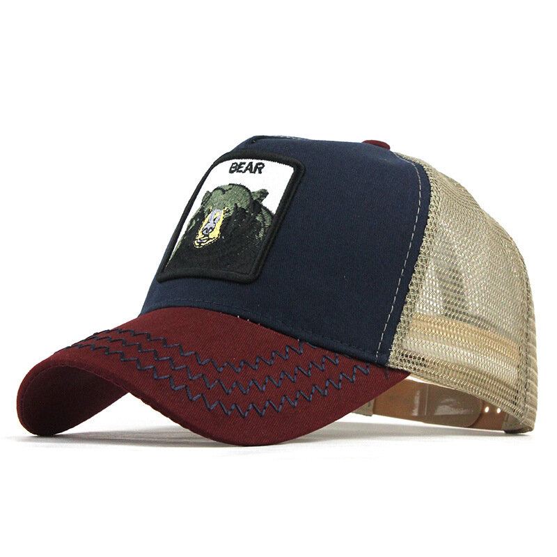 Sarjakuvatulostettu Lippalakki Animal Embroidery Baseball Cap